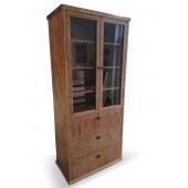 loft modern rusztikus tomorfa asztalos szekreny tervezes gyartas butortervezes nappali uveges vitrin konyves szekreny butor vintage barszekreny.JPG